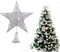 Christbaumspitze Glitzer Stern Baumspitze für Christbaumschmuck Christbaumschmuck (Silber)