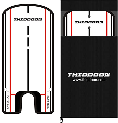 THIODOON Golf-Putting-Ausrichtungsspiegel mit Golf-Putter-Linie, Putting-Spiegel, Trainingshilfe für Golf-Putting-Übungen für Anfänger, Golf-Putting-Spiegel, Größe 12 x 6 Zoll