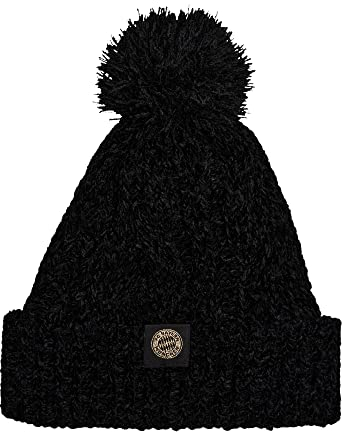 FC Bayern München | Bommelmütze Zopfmuster | Unisex | Schwarz