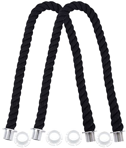 GORGECRAFT 25.2 Zoll Praktischer Seilgriff Mit Leineneinsatz Handtaschengurt Tasche Geflochtenes Band Reparaturersatz Für Weibliche Handtaschen Umhängetaschen Tragetasche Zubehör Schwarz