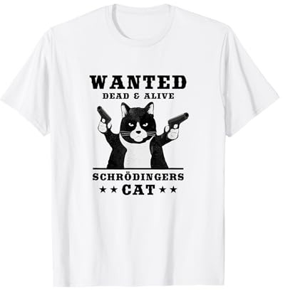 Gatto di Schrödinger Paradosso Meccanica quantistica design Maglietta