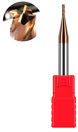 ASNOMY VHM Fräser 1mm Schaftfräser Hartmetal, AlTiN beschichtet 55 HRC 4 Schneiden, bohren, fräsen, schlichten, eintauchen, CNC, Wolframkarbid