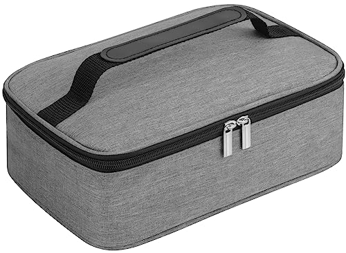 lmytdo Lunch Bag for Men, 3.6L Lunch Box Wide Open Insulated Cooler Bag Waterproof Leak-Proof Thermal Lunch Bag with Handle for Adults Kids School Outdoor Picnic Work (Grey)