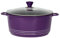 Die Cast Stockpot - Aluminium Non Stick Coating Cooking Pot -Induction Stock Pot with Tempered Glass Lid with Steam Vent -Dishwasher Safe- (20-24- 28-32 cm) (32cm, Purple)