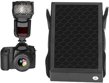 Blitz-Wabengitter-Spotfilter, Universeller Tragbarer 50-Grad-Wabendiffusor für Kamera-Oberblitz, für Speedlight Studio Photography Light Moonlight