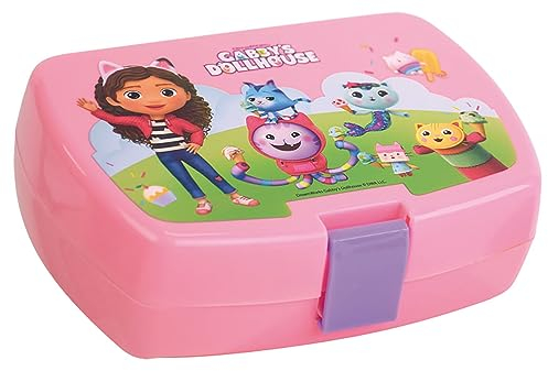 Fun House GABBY ET La Maison Magische Brotdose für Kinder, H 6,5 x B 17 x T 13,5 cm, Rosa