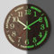Yuehuamech Wanduhr 12 Zoll Leuchtwanduhr Nachtlichter Leise Nicht Tickende Runde Wanduhren Vintage Wanduhr für Küche Büro Schlafzimmer Bad Wohnzimmer Garten