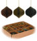 LS-LebenStil Papier Set Deko-Anhänger 3X Wabenball Petrol Grün Braun 8cm Weihnachten Baumschmuck Wabenball Honeycomb Christbaumschmuck