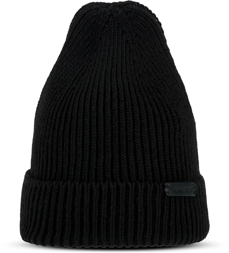 Expatrié Beanie Damen Schwarz - Luna - Strickmütze für Herbst Winter - Weiche Warme Wintermütze - Mütze Stylisch Elegant & Zeitlos