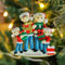 Kaululu Addobbi Albero di Natale Personalizzato con Nome e Testo, Palline Personalizzate, Decorazioni Casa Esterno 2024, Ciondolo in Legno Regali