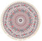 Terafeels Grand tapis rond traditionnel à poils courts antidérapant et lavable en machine pour salon, chambre à coucher, cuisine, entrée - Rose - 100 cm