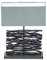 GLOBO Tischleuchte Tischlampe Beistelllampe Holzlampe Schreibtischlampe Wohnzimmerlampe, Holz schwarz Stoff grau, E27, H 50 cm
