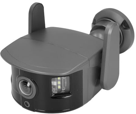 VBESTLIFE HD 1080P-Kamera, Superweitwinkel-Fisheye-Objektiv, KI-Erkennung, Bewegungsverfolgung, WLAN-Verbindung, Nachtsicht, Outdoor-Überwachungskamera für Gate Road (EU-Stecker)