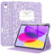 Supveco Custodia per iPad di 10a generazione da 10,9 pollici 2022 con portamatite [supporta Apple Pencil 1a generazione + auto wake/sleep], custodia a libro con supporto e cover posteriore in morbido