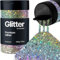 Hemway Premium Glitter Shaker - Silver Holographic | 205g Multi Size Metallic Flake Sequins for Resin & Epoxy Crafts | Craft Supplies for Tumblers, Festival, Hair, Face, Body, Eye & Nail Art