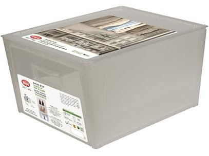 Snips, Schuhbox, Schuh Organizer, Schuhregal, Platzsparende Schuhbox 37 x 27.7 x 25.7 cm, Stapelbarer Schuhbehälter, Kleiderschrank-Schuhregal, Made in Italy