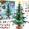 Christmas Advent Calendar 2024 Tabletop Wooden Christmas Tree,36 Pcs Hanging Ornaments Miniature Xmas Tree Decorations,24 Days Countdown Advent Calendar Gift for Boys,Girls,Kids