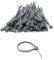 Nylon Cable Ties, 100mm x 2.5mm, Pack of 100, Plastic Zip Tie Wraps, Self-Locking (Grey)