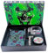 raupir Set Geschenkset Totenkopf bunt Drehtablett Rolling Tray Aschenbecher Grinder Pfeife
