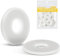 Caianwin Lot de 25 rondelles M10 en plastique blanc DIN 9021 en nylon - Rondelles plates en plastique pour vis M10, tiges filetées, écrous
