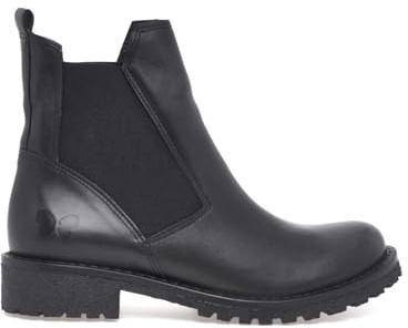 Felmini Donna Stivaletti Chelsea Tacco Basso Tomaia Pelle 37 / Nero