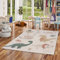Happy Kids Kinder Dino Babys Bunt Creme - Weich, Strapazierfähig & Schadstoffgeprüft - Hoch-Tief-Struktur, 100% Polypropylen, Pflegeleicht, rutschfest - Perfekt für Kinderzimmer