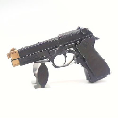Metal Zone Beretta 92 Color 3D-Puzzle aus Metall, 3D-Puzzle, Pistole, 3D-Puzzle, Waffen, 3D-Puzzle, Metall, für Erwachsene, 7,2 x 1,2 x 4,6 cm