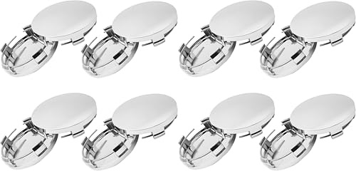BRIOTA 8 Stück Nabendeckel 60mm Universal, Radnabendeckel Radnabenkappen Felgenkappen aus ABS, Auto Radkappen Zubehör für Alufelgen (Außen 60mm)