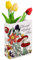 SUNOYA Vaso da libro in ceramica, unico vaso da libro, vaso a tulipano, vaso in ceramica per decorazione della casa, camera da letto, soggiorno, casa, decorazione da tavolo (L 20,5 x 13 x 6,5 cm)