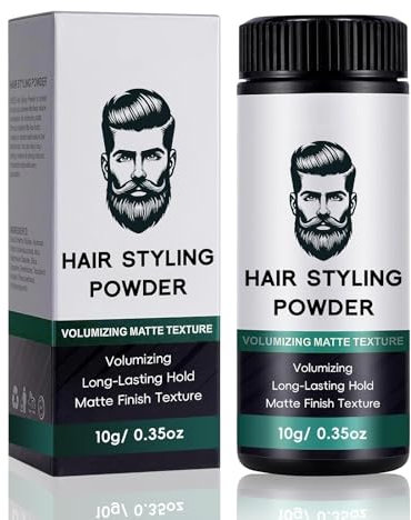 Volumen Puder Haare, Haarstyling Puder, Haarpuder Männer und Frauen, Hair Styling Powder mit Mattem Effekt, Lang Anhaltender Halt, Einfach Aufzutragen, Haarpuder Volumen für Aller Haartypen, 10g