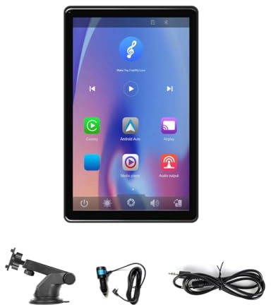 Sctecoau Schermo IPS da 8 Pollici Carplay Monitor Wireless Carplay Android Auto Car Smart Screen Player Bluetooth Supporto Video Cam Posteriore