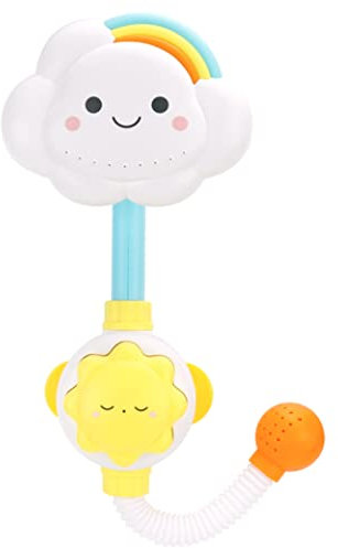 SunaOmni Juguete de Ducha para bebé, rociador de Agua para baño, Juguete de Ducha con Forma de Nube arcoíris, Grifo de con Chorro de Agua para niños pequeños, Juguetes de baño para bebés, Juguetes d