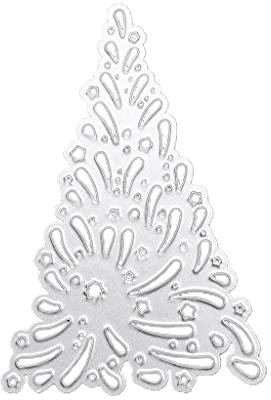 Fustelle in metallo a forma di albero di Natale, stencil per album di ritagli, biglietti di carta, stampo per goffratura, decorazione