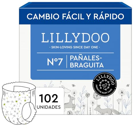 LILLYDOO Baby Windeln Pants Größe 7 (15+ kg), Monatsbox (102 Stück) | Höschenwindeln, Sicherer Auslaufschutz, Hautfreundlich, Weich & Ohne Lotionen für empfindliche Haut, Dermatologisch getestet