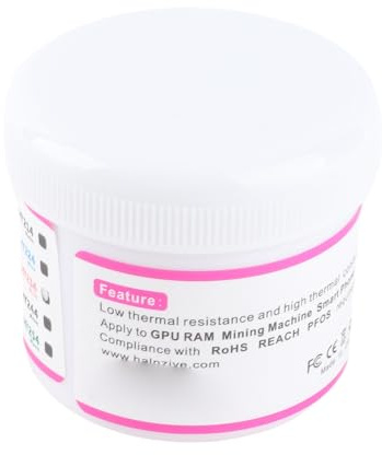 Generic Pasta Termica CPU Raffreddamento Isolante Affidabile per Componenti PC Rosa 1 X Pasta Termica, HY204 (100 grammi)