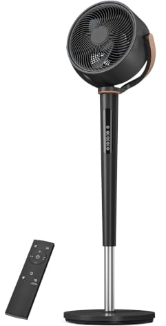 JUMMICO Standing Fan – Ultra Quiet Pedestal Fan with Remote, 120° Horizontal & Vertical Oscillation, 16 Speeds, 4 Modes, 12-Hour Timer, Height Adjustable Floor Fan for Bedroom, Home, Office