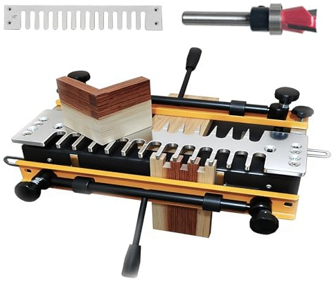 Portable Dovetail Jig with Template and Router Bit for Woodworking and Cabinet Making
