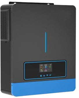 Onduleur Transformateur Onduleur Solaire Hybride 4,2 KW 24 V 220 V 230 V MPPT 120 A, Chargeur Solaire Compatible avec Batterie LiFePo4 Convertisseur(NO WiFi)