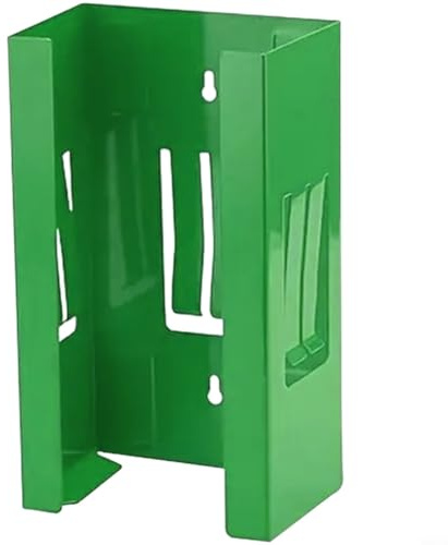 Tidgel Magnetic Wall Mounted Glove Holder Rack With Heavy Duty Magnets, For Secure Storage Of Glove Boxes, Tissue Boxes And Tools In Workshop Or Garage, Green 14.3 X 25.2 X 9.4 Cm