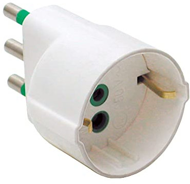 FANTON 82130 adattatore da spina grande bipasso 16A a schuko 16A presa italo/tedesca colore bianco