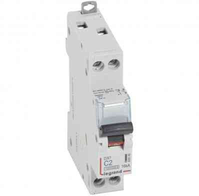 Disjoncteur DX³ 10000-16kA - U+N 230V~ 2A - courbe C - 1 module