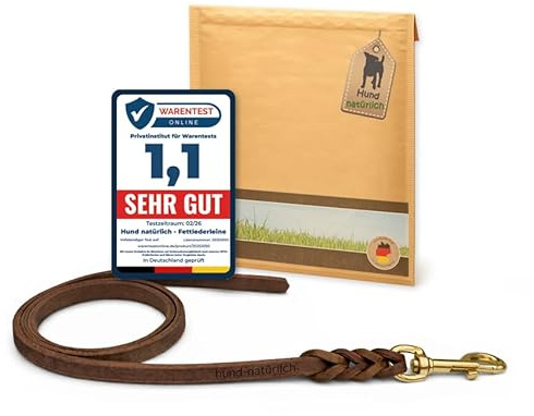 Fettlederleine 1m / 1,35m / 2,20m / 3m Chrom oder Messing ohne Handschlaufe (3m x 12mm braun Messing Haken)