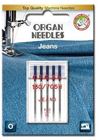 Organ Needles 5524100BL Maschinennadeln, Silber, 100/16 Größe, 5