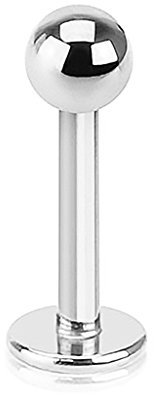 Autiga Labret Piercing Lippenpiercing Monroe Madonna Medusa Stecker Stud Kugel Silber 1,2 mm 10 mm