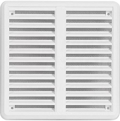 MKK Lüftungsgitter Garage ASA Kunststoff weiß 150 x 150 mm Tür Bad WC in vielen G...