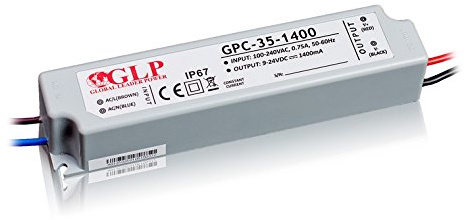 GLP Professioneller LED Trafo 1400mA Konstantstrom 9-24V DC, 33.6W, Wasserfest IP67