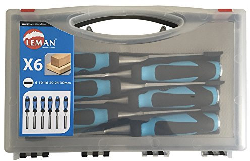 Leman 780.500.06 - Juego de 6 formones (tamaño 140) color azul