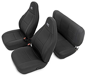 Rough Country Neopren-Sitzbezüge, passend für Jeep Wrangler TJ, Baujahr 2003–2006, 1./2. Reihe, wasserabweisend, 91001