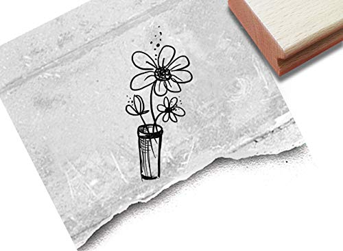 Stempel Motivstempel Blumen-VASE - Bildstempel für Glückwünsche Karten Einladung Servietten Tischdeko Scrapbook Geschenk Geburtstag - zAcheR-fineT
