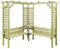Festnight Pergola de Jardin Pergola d'angle avec Banc pour Jardin, Patio ou Arrière Cour Bois de Pin Imprégné FSC